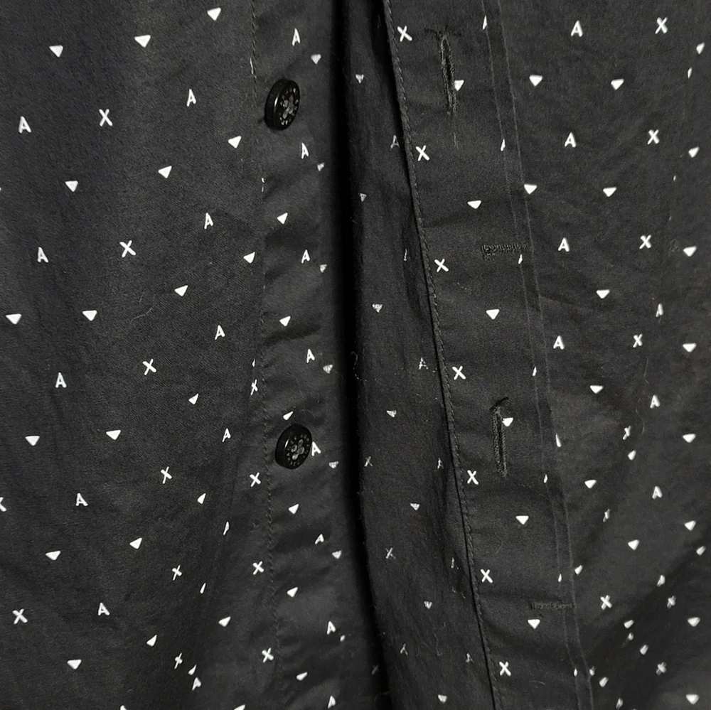 AX Armani Exchange Mens Black  Long Sleeve Button Up Shirt Sz S - Picture 11 of 11